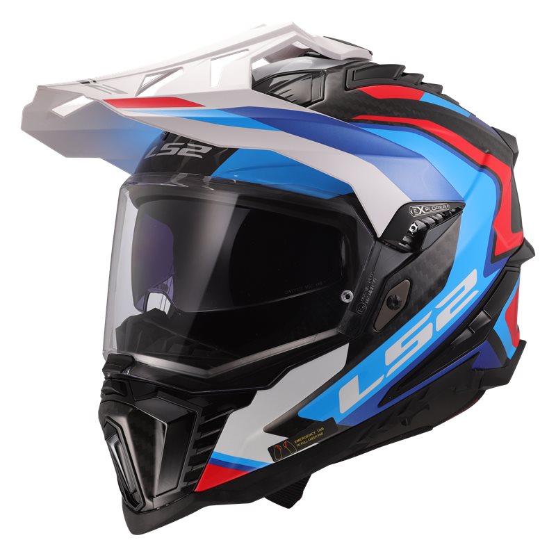 LS2 Abenteuer MC Helm Explorer Carbon Frontier Blue