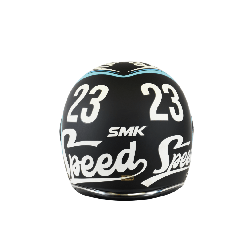 SMK Jet MC Helm Retro Speed ​​Blau