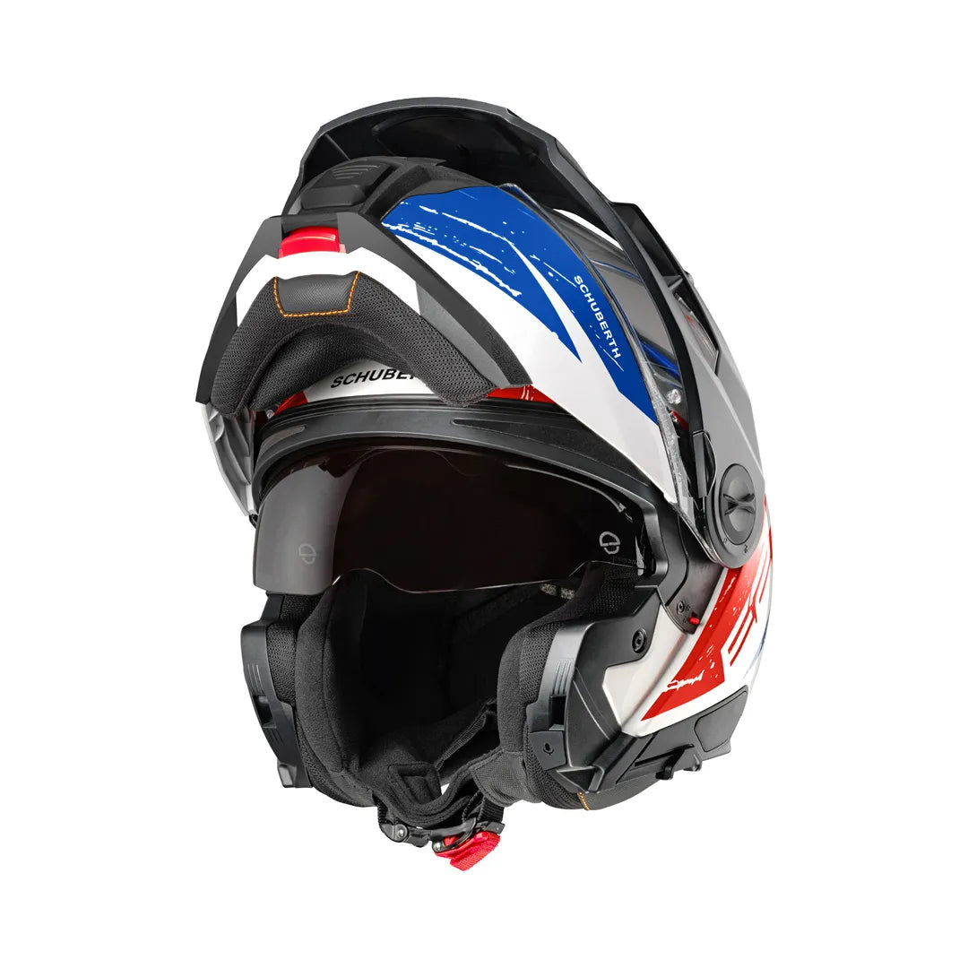 Schuberth Öffnen MC Helm E2 Explorer Blau /Rot