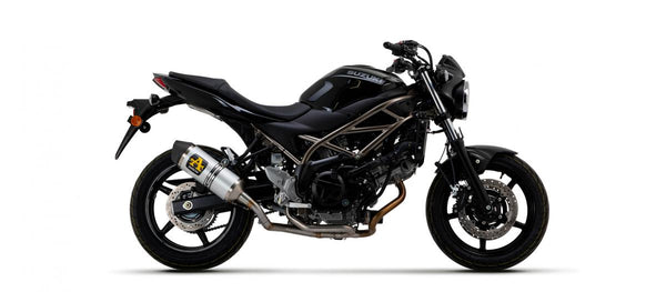 Suzuki SV 650 16/21 Gay. Aluminium Race-Tech-Schalldämpfer mit Carbon-Endkappe für Pfeilverbindungsrohr