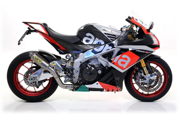 Aprilia RSV4 RR-RSV4 RF 15/16 Homol. Titanium GP2 -Schalldämpfer+Edelstahlverbindungsrohr für Originalkollektoren