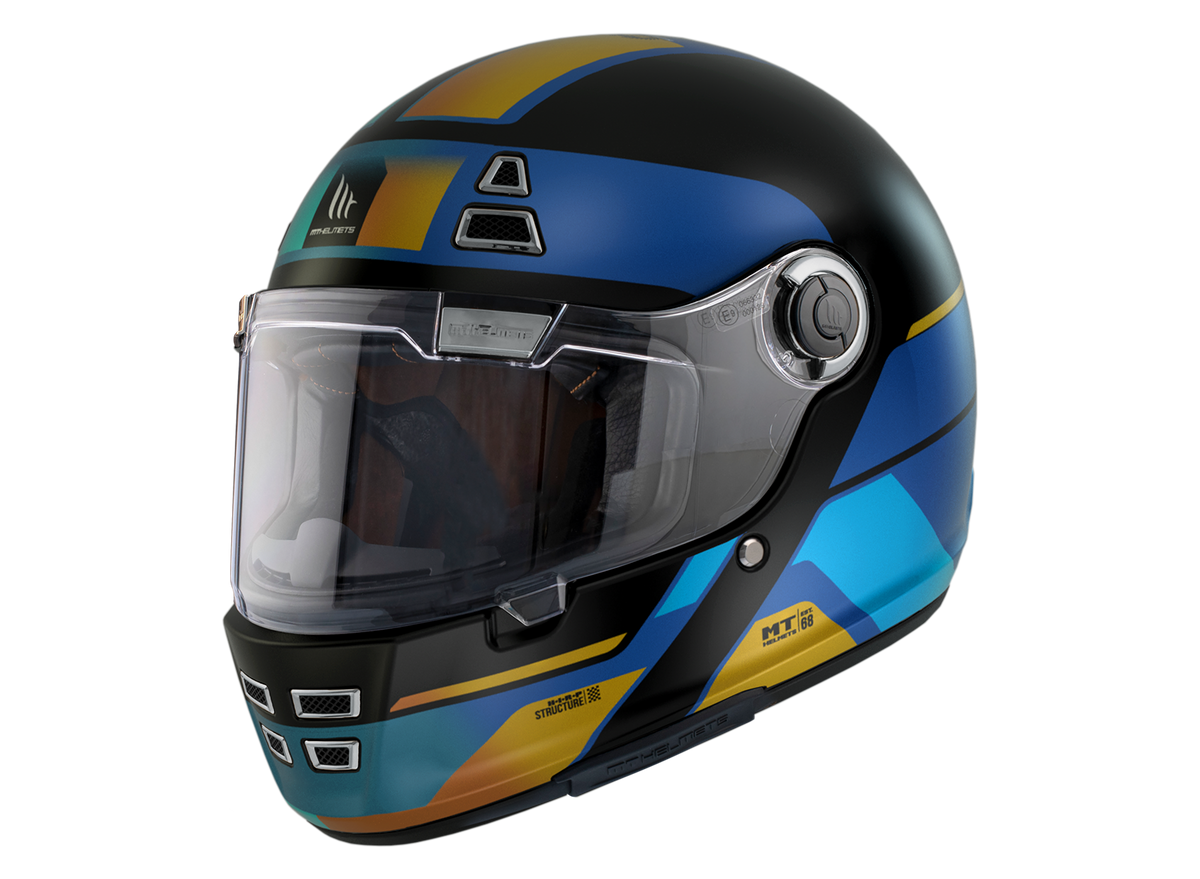 MT Helme Integral MC Helm Jarama 68. C9 Blue Matt