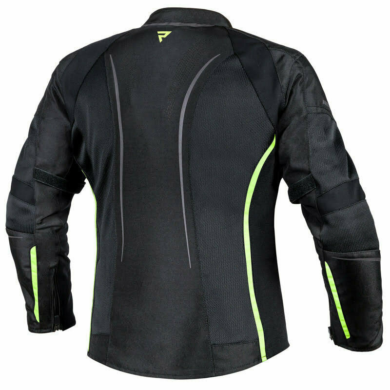 Rebelhorn Dam Textil Mc-Jacke Flux Schwarz /Flu 