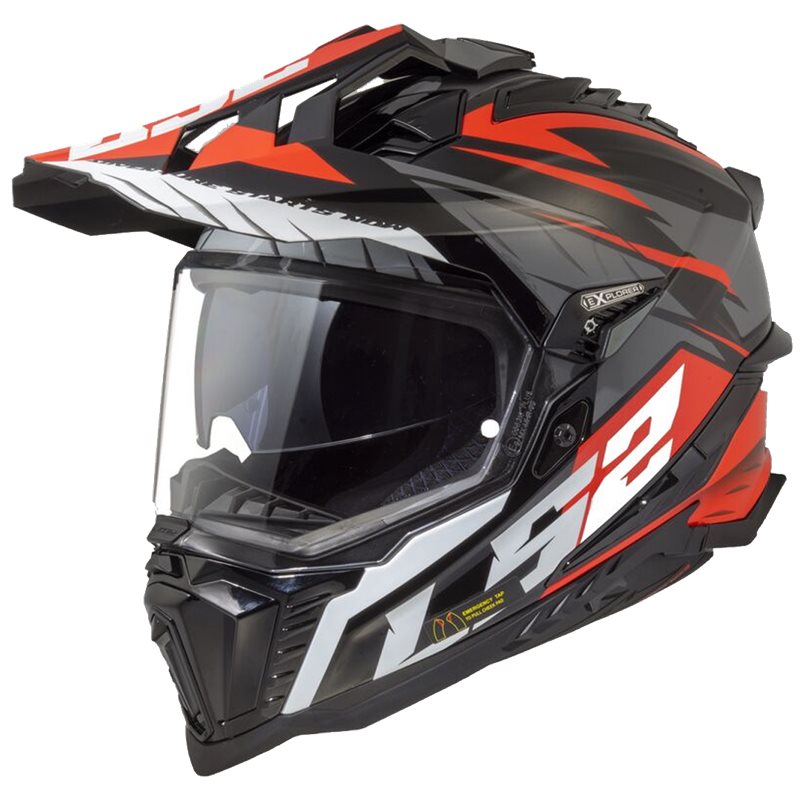 LS2 Abenteuer MC Helm Explorer Spire Black /Rot