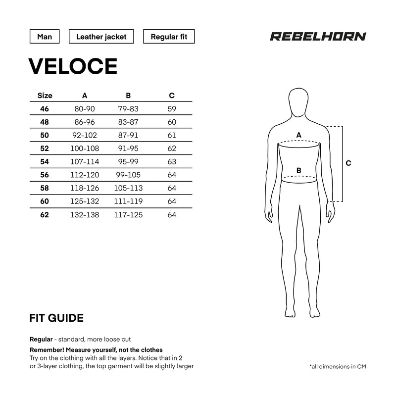 Rebelhorn MC-Lederjacke Veloce Schwarz