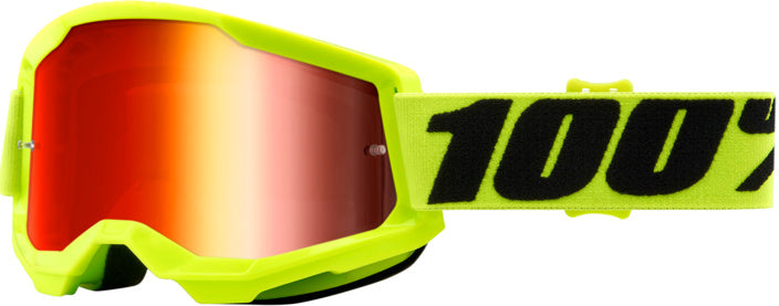 100% Goggles Strata 2 Fluo /Yellow - Mirror