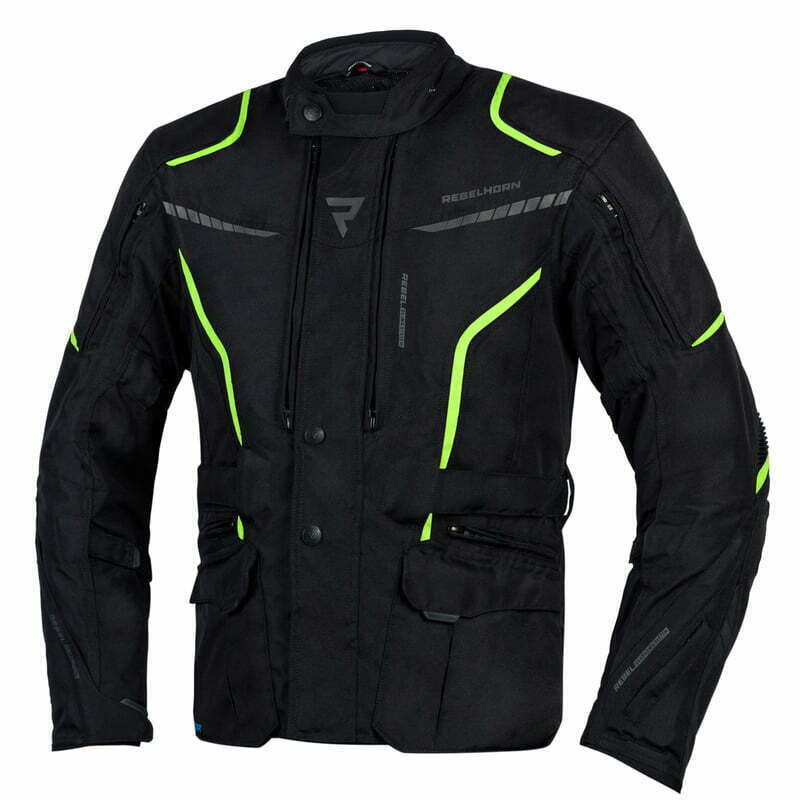 Rebelhorn Textil Mc-Jacke Hiker III Schwarz /Flu 