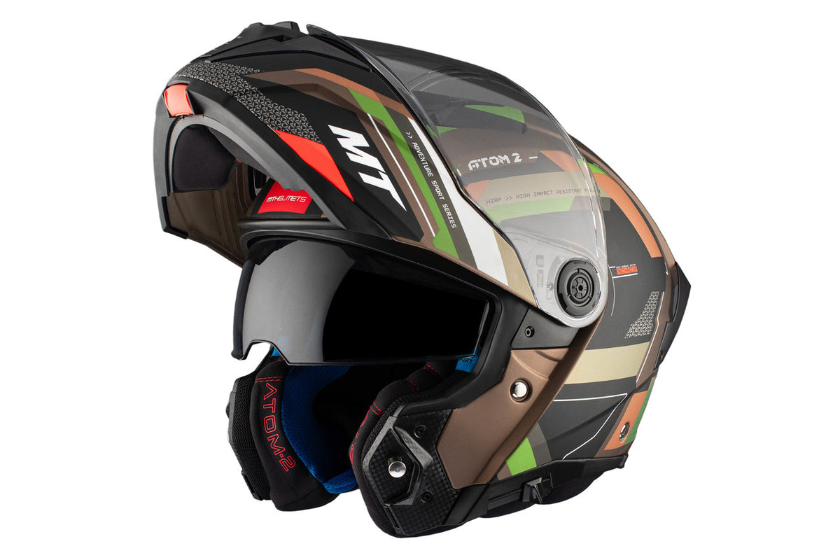 MT Helmets Openable MC Helmet Atom 2 SV Blast A6