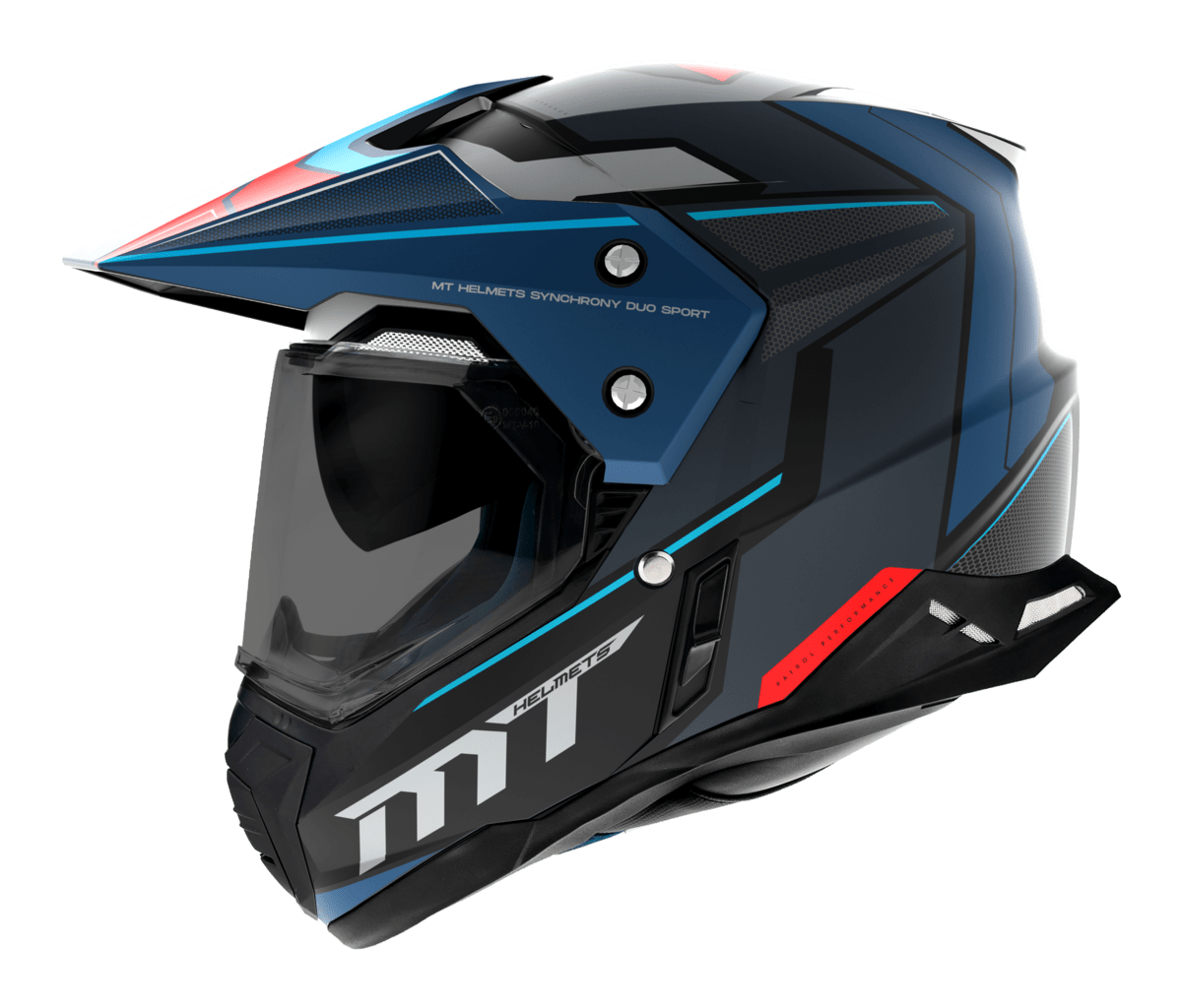 Mt Helmets Enduro MC Helmet Synchrony Patrol Matt Blue