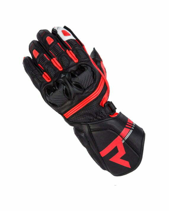 Rebelhorn Dam Mc-Handschuhe ST Lang Schwarz /Rot 