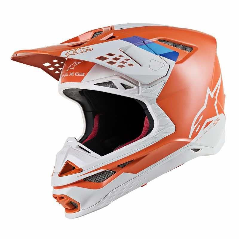 Alpinestars Cross MC Helm Supetech S-M8 Orange/Weiß