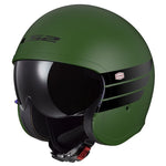 LS2 Open MC Helm Spitfire II Retro Green