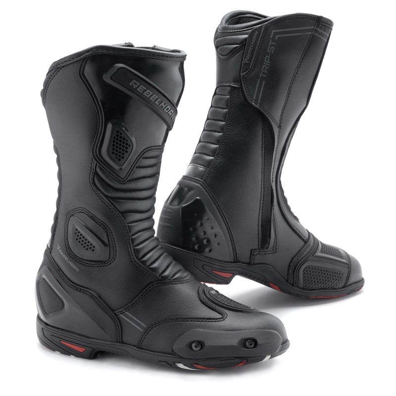 Rebelhorn Unisex Sport Motorradstiefel Trip ST Schwarz 