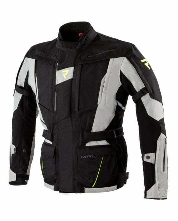 Rebelhorn Textil Motorradjacke Hardy II Grau /Schwarz /Neongelb 