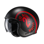 HJC Open MC Helm V30 Harvey Black /Rot