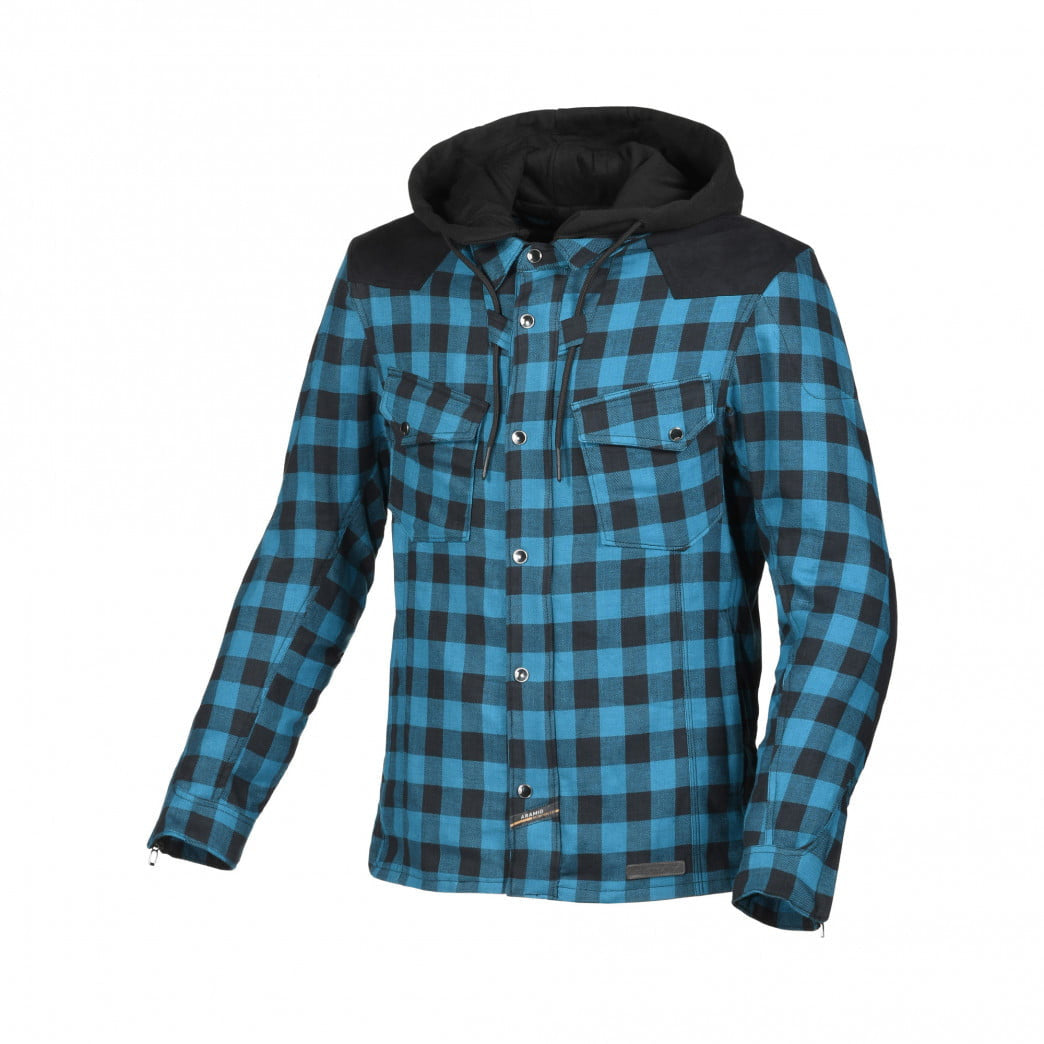 Macna Kevlar MC Jacke im Landesinneren blau