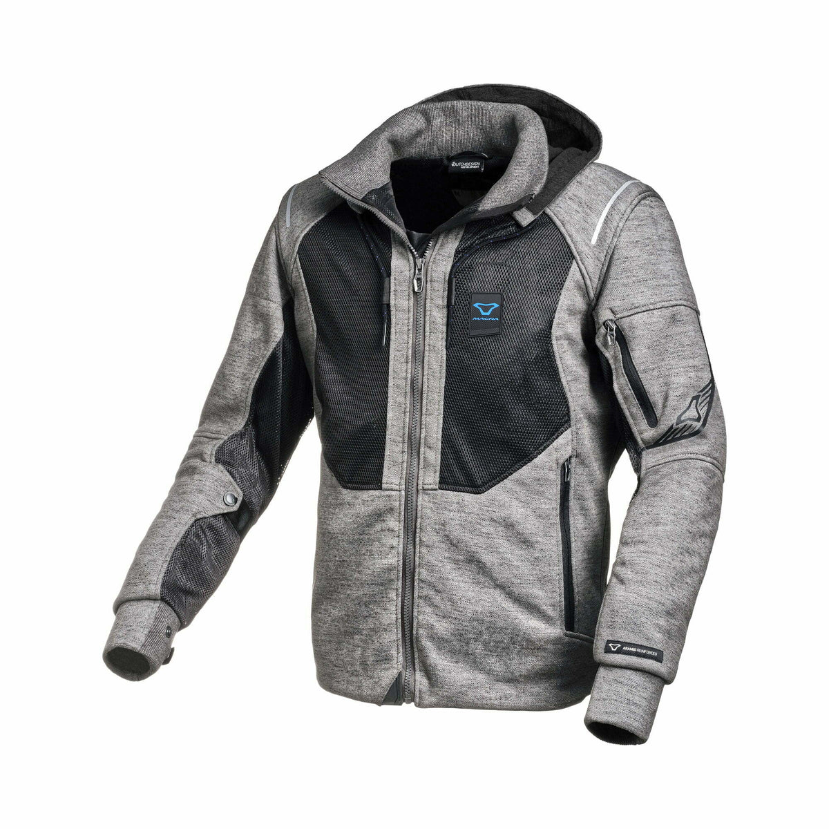 Macna Kevlar Mc-Hoodie Breeze grau /schwarz