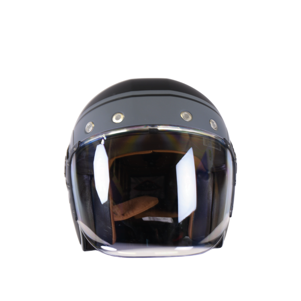 SMK Jet MC Helm Retro Seven Black