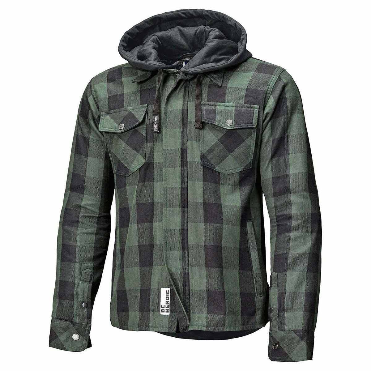 Gehalten Kevlar MC Shirt Lumberjack II Schwarz /Grün