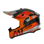 MT Helme Cross MC Helm Ayra Falcon Matt Orange